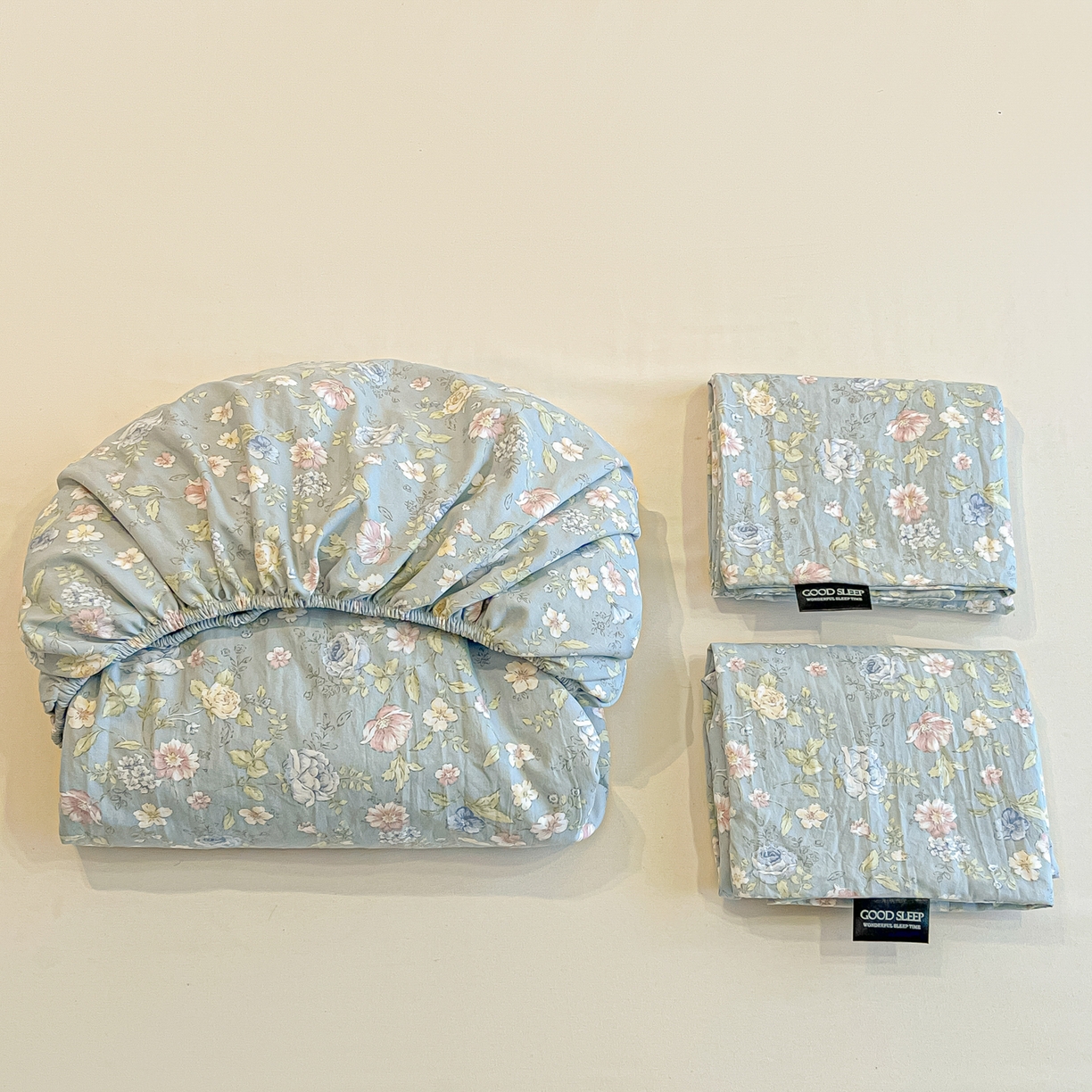 91家纺网 家纺一手货源 找家纺 多乐家纺 2025新款韩系花卉加厚舒柔棉印花单床笠 床笠三件套 繁花