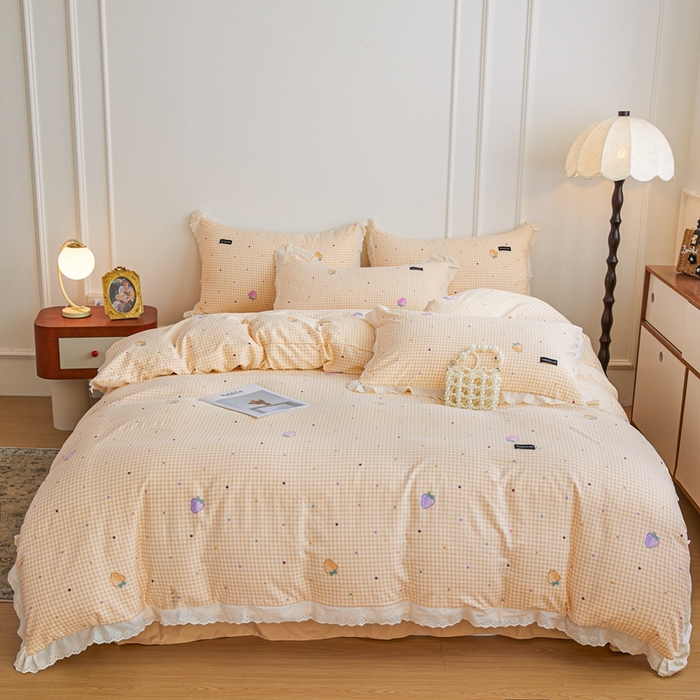 91家纺网 家纺一手货源 找家纺 （总）可思家纺 2025新款法式古法水洗棉印花四件套