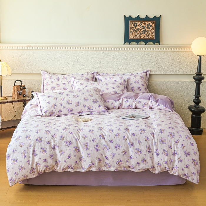 91家纺网 家纺一手货源 找家纺 （总）可思家纺 2025新款小布袋时尚印花水洗棉四件套