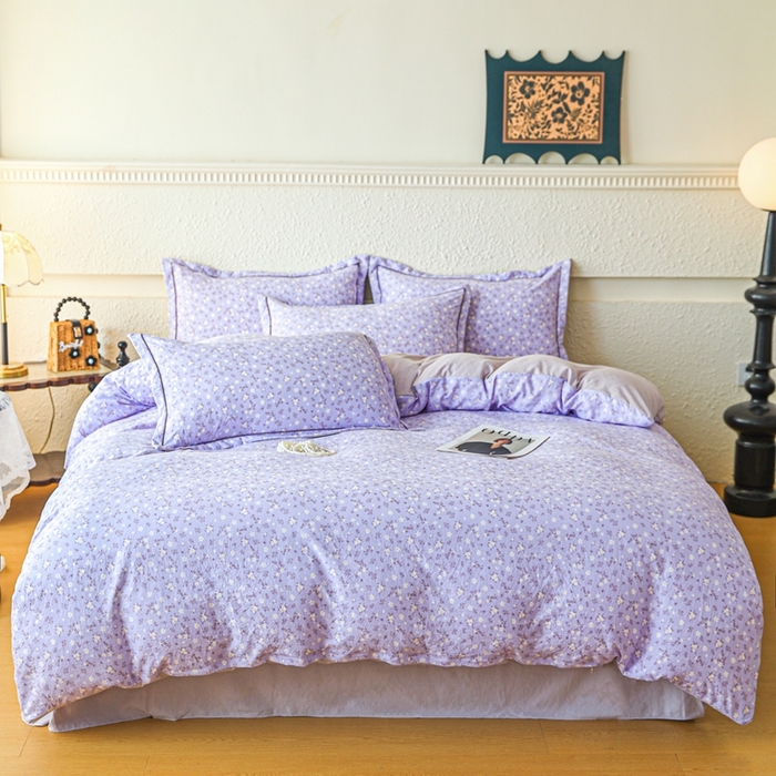 91家纺网 家纺一手货源 找家纺 （总）可思家纺 2025新款小布袋时尚印花水洗棉四件套