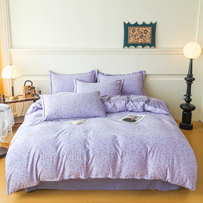 91家纺网 家纺一手货源 找家纺 （总）可思家纺 2025新款小布袋时尚印花水洗棉四件套