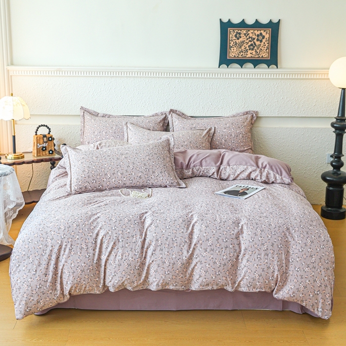 91家纺网 家纺一手货源 找家纺 （总）可思家纺 2025新款小布袋时尚印花水洗棉四件套