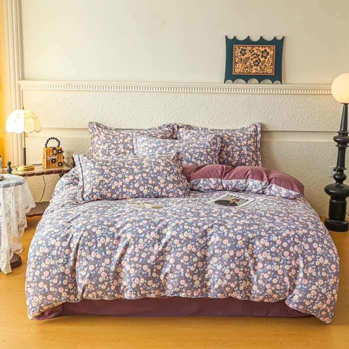 91家纺网 家纺一手货源 找家纺 （总）可思家纺 2025新款小布袋时尚印花水洗棉四件套