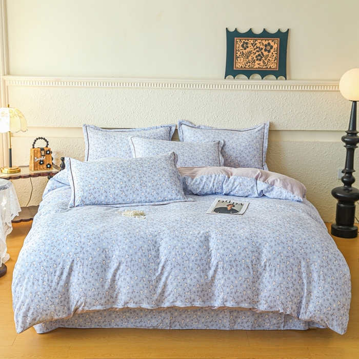 91家纺网 家纺一手货源 找家纺 （总）可思家纺 2025新款小布袋时尚印花水洗棉四件套