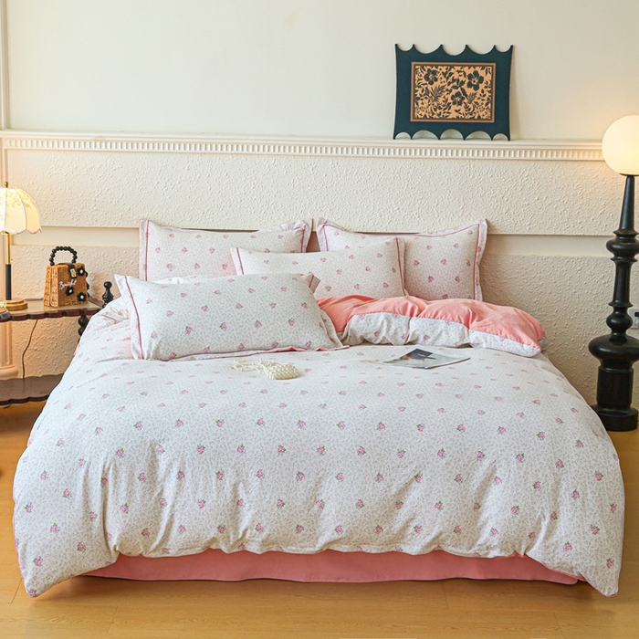 91家纺网 家纺一手货源 找家纺 （总）可思家纺 2025新款小布袋时尚印花水洗棉四件套