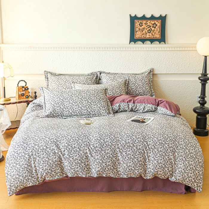 91家纺网 家纺一手货源 找家纺 （总）可思家纺 2025新款小布袋时尚印花水洗棉四件套