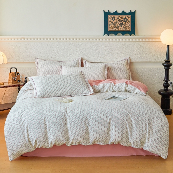 91家纺网 家纺一手货源 找家纺 （总）可思家纺 2025新款小布袋时尚印花水洗棉四件套