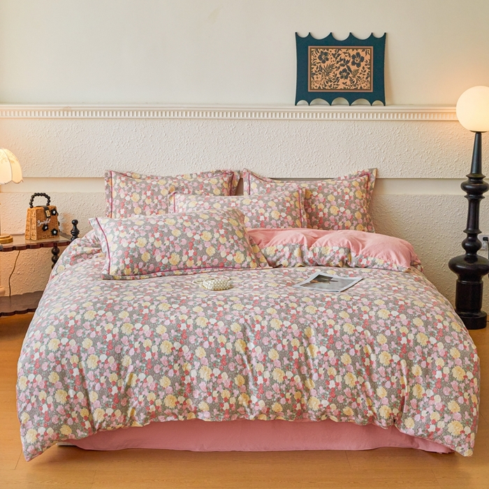 可思家纺 2025新款小布袋时尚印花水洗棉四件套 暖禾集