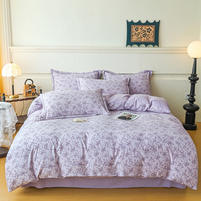 可思家纺 2025新款小布袋时尚印花水洗棉四件套 云汀集