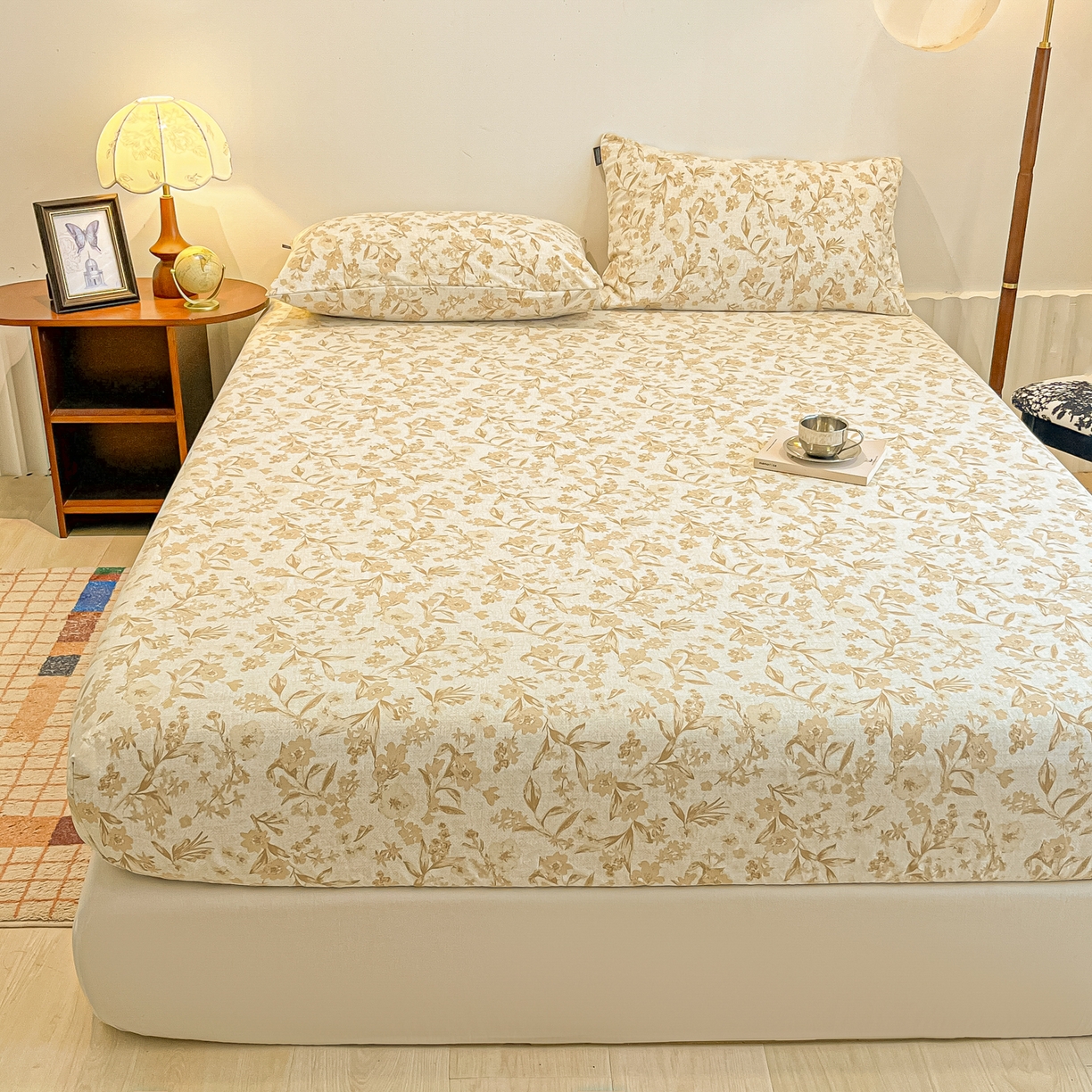 91家纺网 家纺一手货源 找家纺 （总）多乐家纺 2025新款超柔加厚有氧提花针织小竺棉绣花四件套(提供买家秀）