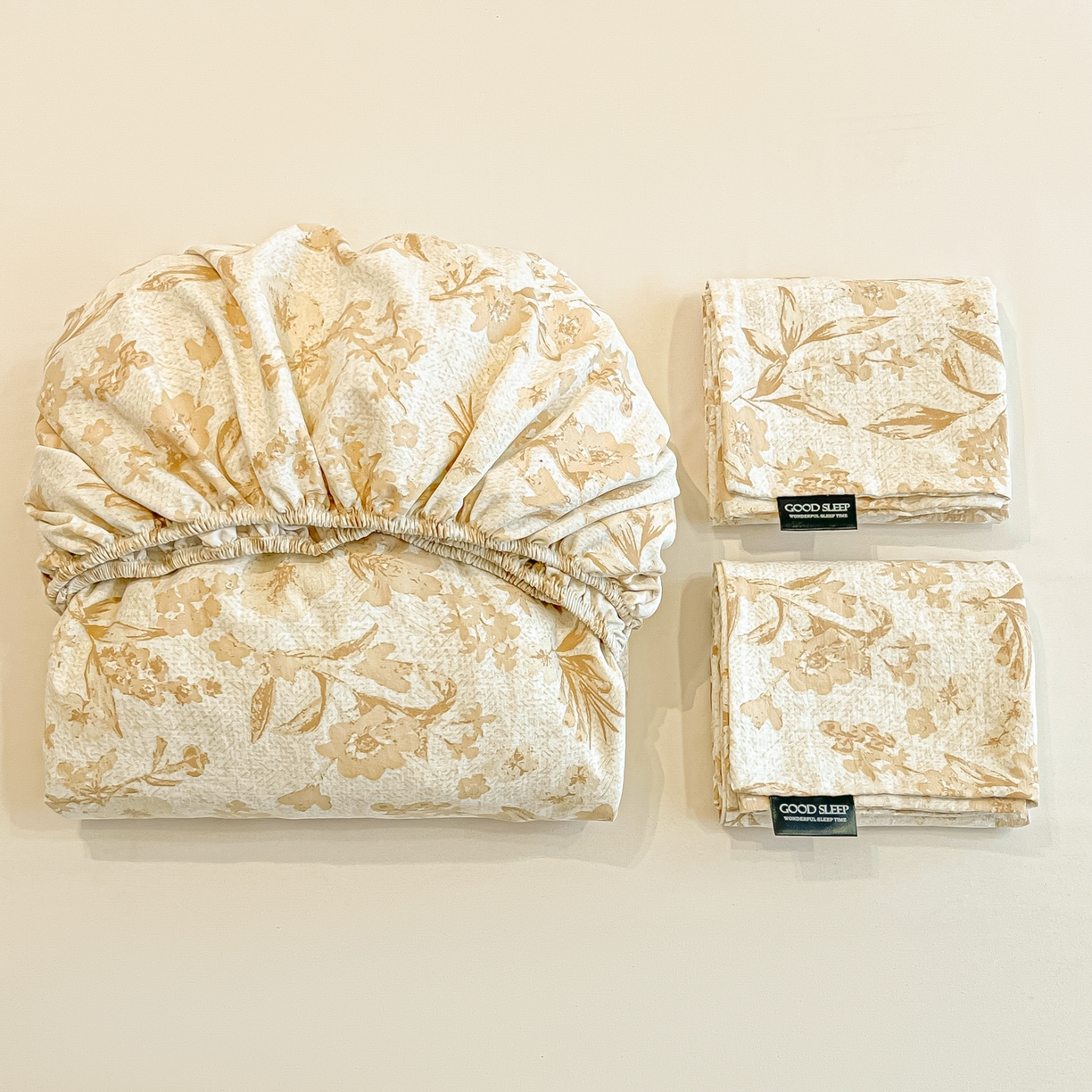 91家纺网 家纺一手货源 找家纺 （总）多乐家纺 2025新款韩系花卉加厚舒柔棉印花单床笠 床笠三件套