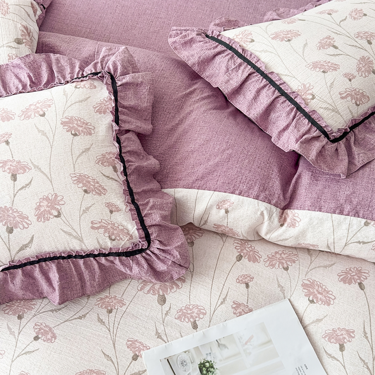 91家纺网 家纺一手货源 找家纺 （总）可思家纺 2025新款亚麻四件套-赫本风系列