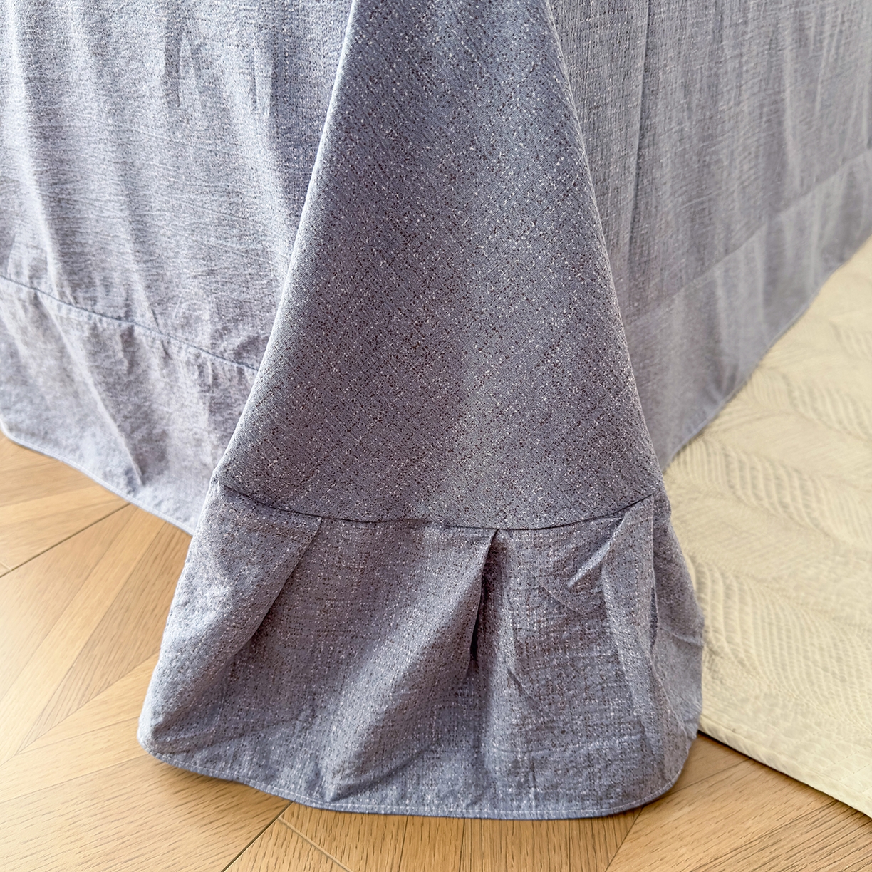 91家纺网 家纺一手货源 找家纺 可思家纺 2025新款亚麻四件套-赫本风系列 赫本风-灰