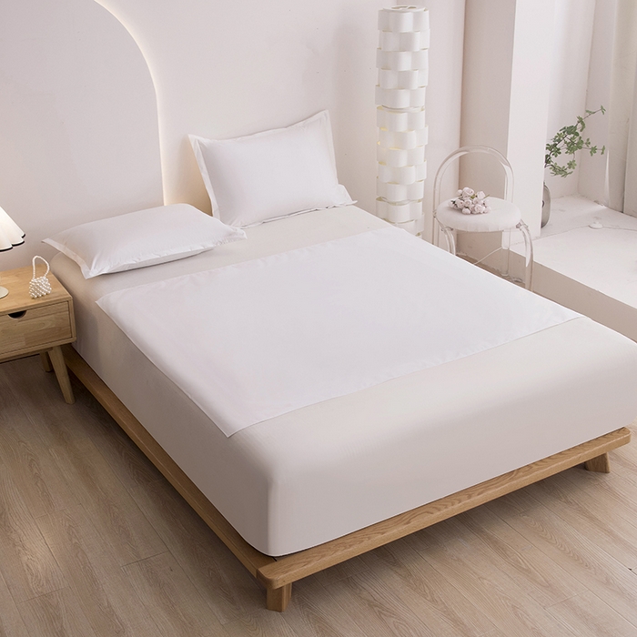 91家纺网 家纺一手货源 找家纺 茗婷家纺 2026新款老人宝宝防水隔尿垫床单供跨境外贸亚马逊 纯白