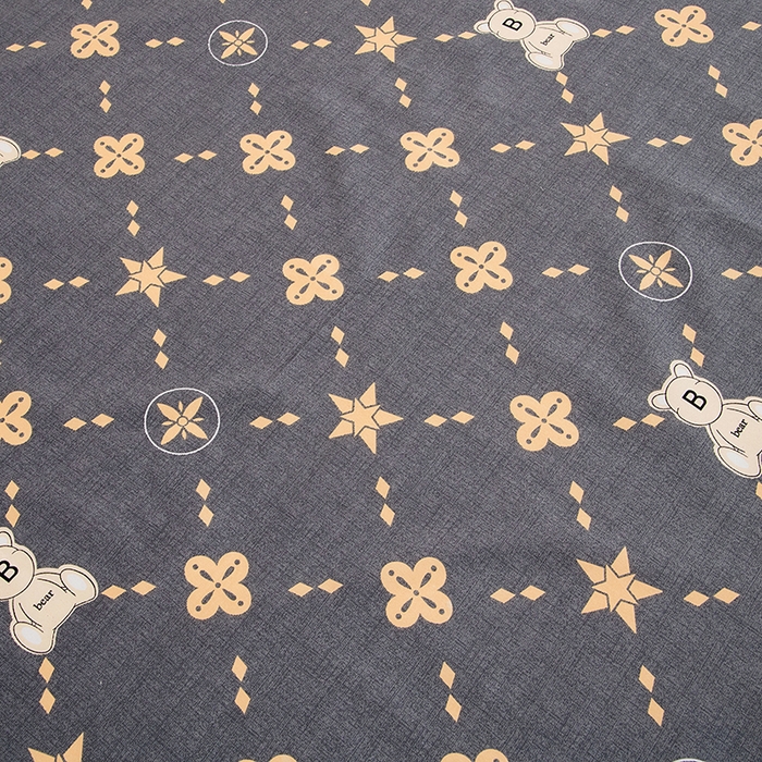 91家纺网 家纺一手货源 找家纺 茗婷家纺 2025新款老人宝宝防水隔尿垫床单供跨境外贸亚马逊 灰小熊