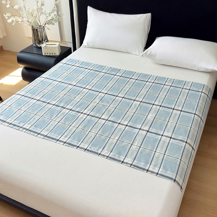 91家纺网 家纺一手货源 找家纺 茗婷家纺 2025新款老人宝宝防水隔尿垫床单供跨境外贸亚马逊 霁青色