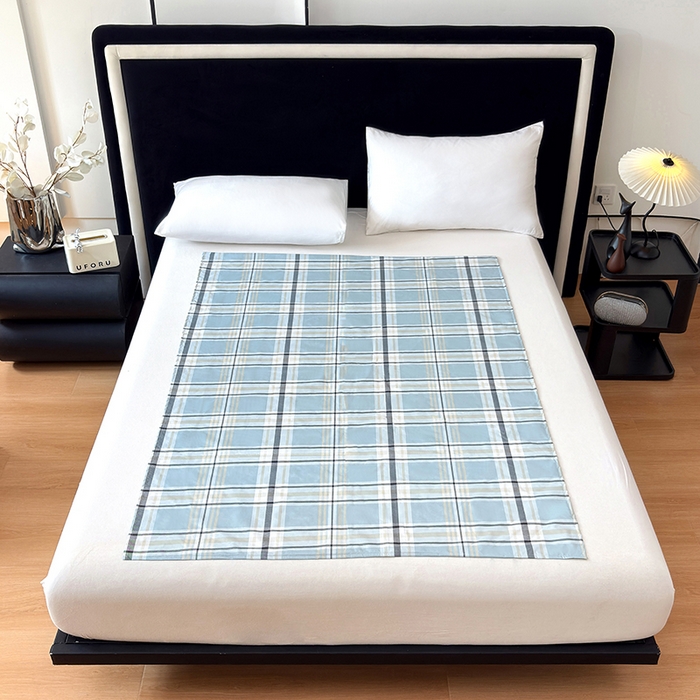 91家纺网 家纺一手货源 找家纺 茗婷家纺 2025新款老人宝宝防水隔尿垫床单供跨境外贸亚马逊 霁青色