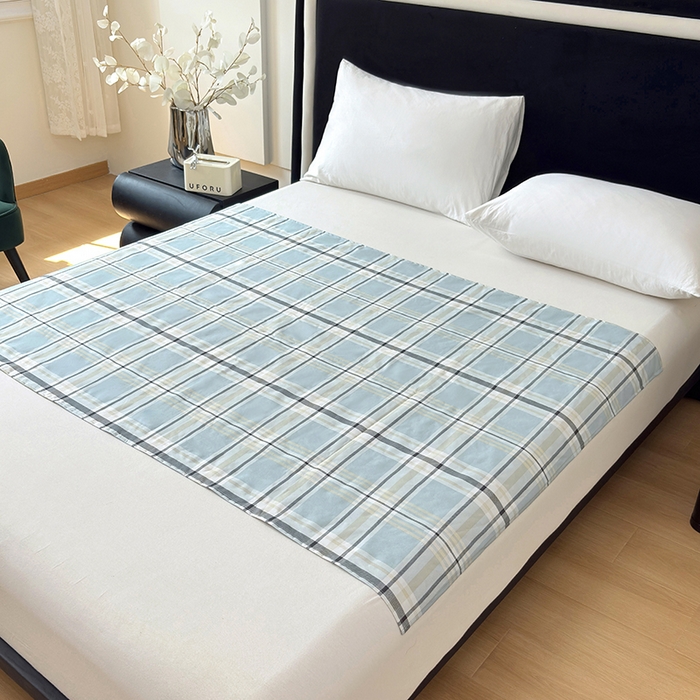 91家纺网 家纺一手货源 找家纺 茗婷家纺 2025新款老人宝宝防水隔尿垫床单供跨境外贸亚马逊 霁青色