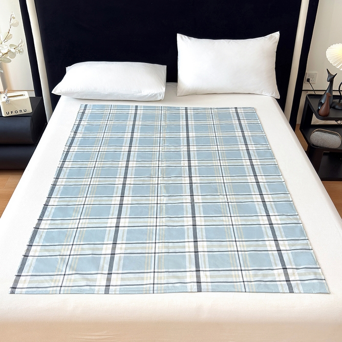 91家纺网 家纺一手货源 找家纺 茗婷家纺 2025新款老人宝宝防水隔尿垫床单供跨境外贸亚马逊 霁青色