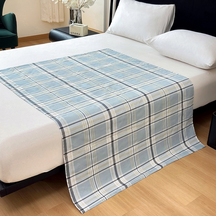 91家纺网 家纺一手货源 找家纺 茗婷家纺 2025新款老人宝宝防水隔尿垫床单供跨境外贸亚马逊 霁青色