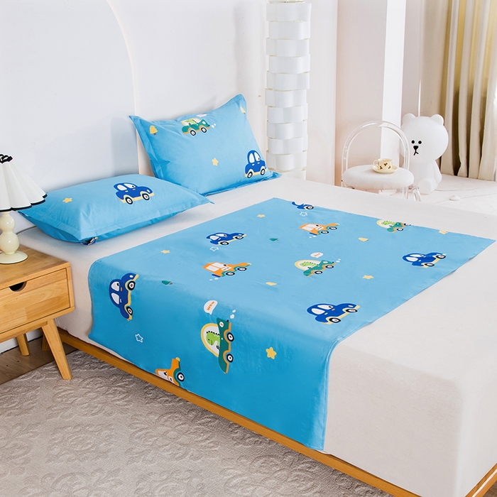 91家纺网 家纺一手货源 找家纺 茗婷家纺 2025新款老人宝宝防水隔尿垫床单供跨境外贸亚马逊 汽车总动员