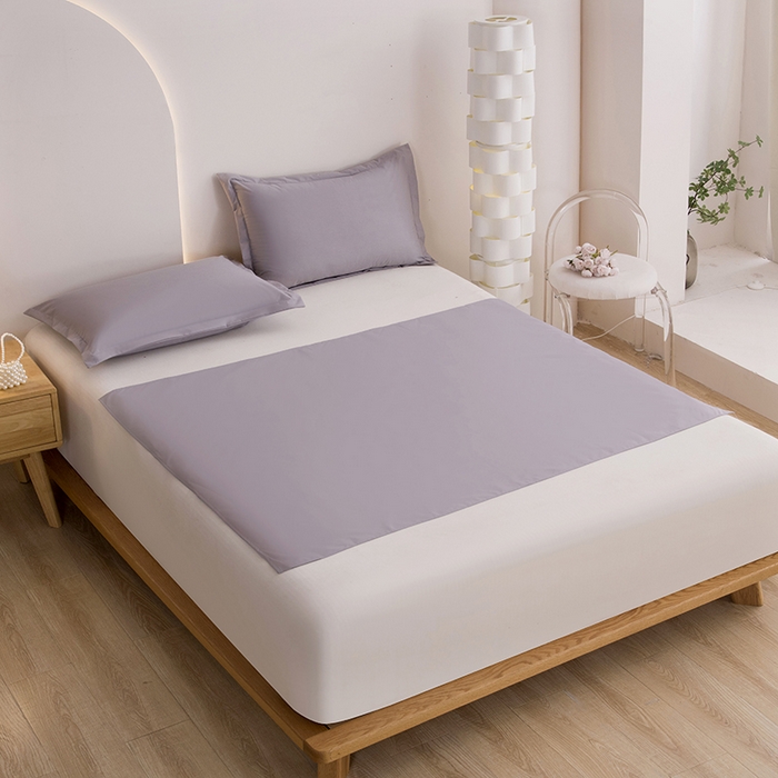 91家纺网 家纺一手货源 找家纺 茗婷家纺 2025新款老人宝宝防水隔尿垫床单供跨境外贸亚马逊 浅灰