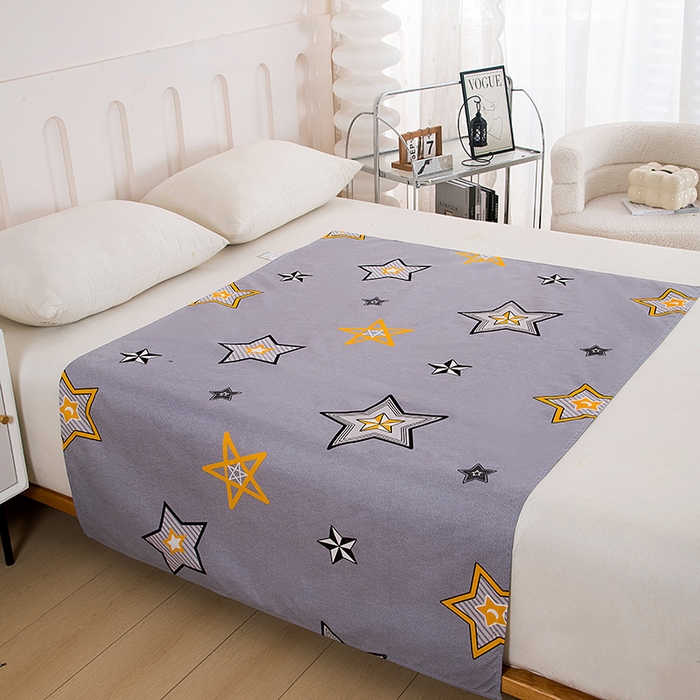 91家纺网 家纺一手货源 找家纺 茗婷家纺 2025新款老人宝宝防水隔尿垫床单供跨境外贸亚马逊 闪亮星星