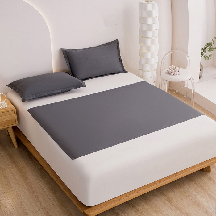 91家纺网 家纺一手货源 找家纺 茗婷家纺 2025新款老人宝宝防水隔尿垫床单供跨境外贸亚马逊 深灰