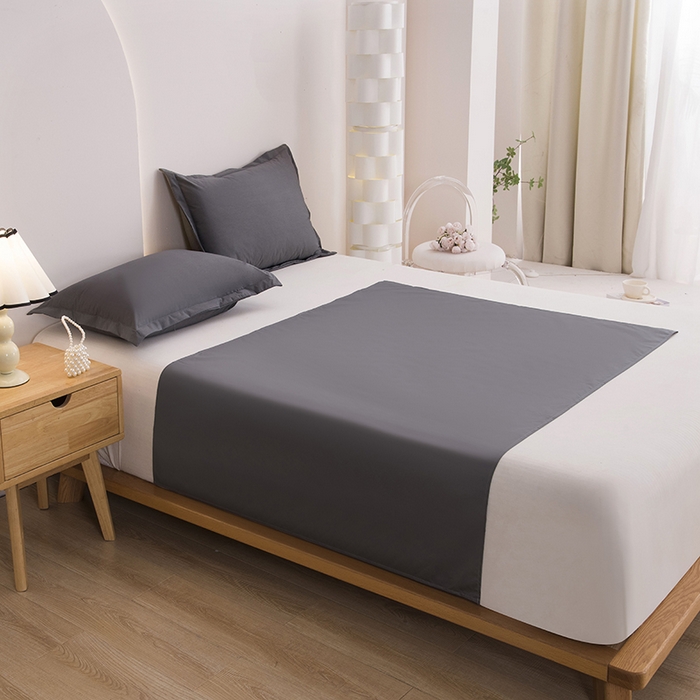 91家纺网 家纺一手货源 找家纺 茗婷家纺 2025新款老人宝宝防水隔尿垫床单供跨境外贸亚马逊 深灰