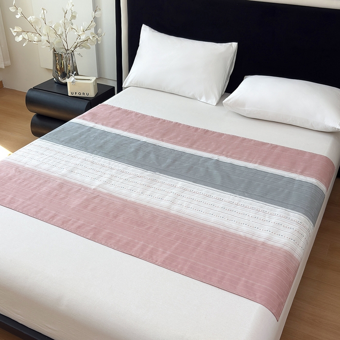 91家纺网 家纺一手货源 找家纺 茗婷家纺 2025新款老人宝宝防水隔尿垫床单供跨境外贸亚马逊 条纹