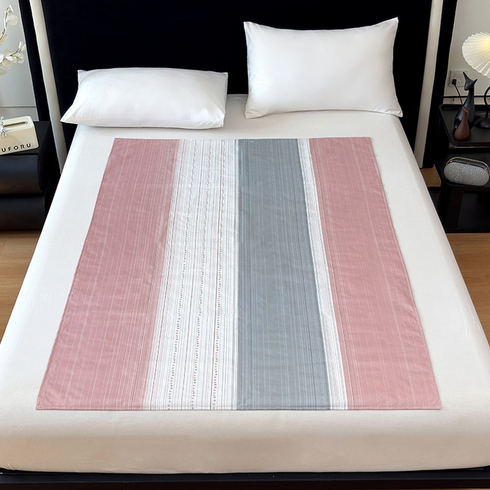 91家纺网 家纺一手货源 找家纺 茗婷家纺 2025新款老人宝宝防水隔尿垫床单供跨境外贸亚马逊 条纹