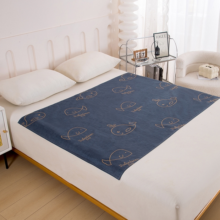 91家纺网 家纺一手货源 找家纺 茗婷家纺 2025新款老人宝宝防水隔尿垫床单供跨境外贸亚马逊 小鲸鱼