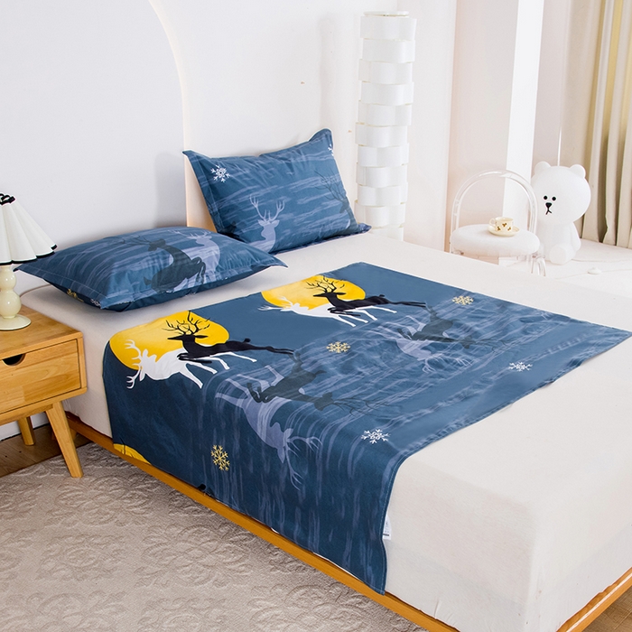 91家纺网 家纺一手货源 找家纺 茗婷家纺 2025新款老人宝宝防水隔尿垫床单供跨境外贸亚马逊 月影麋鹿