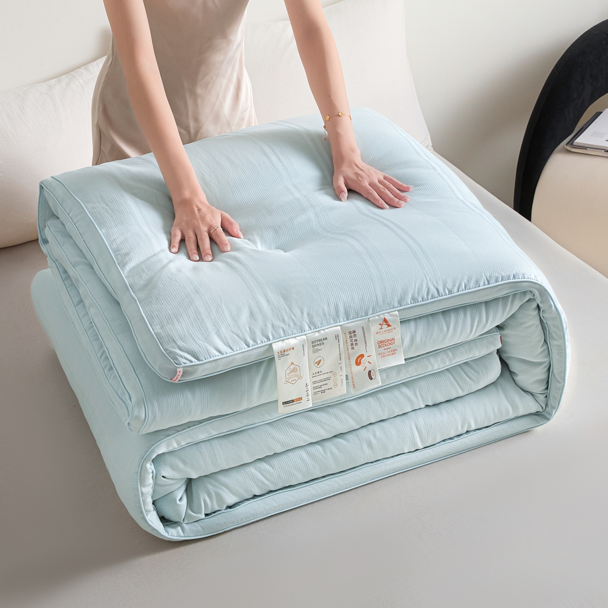 91家纺网 家纺一手货源 找家纺 （总）芭芭棉家纺 2025新款芭芭棉全棉大豆被被子被芯