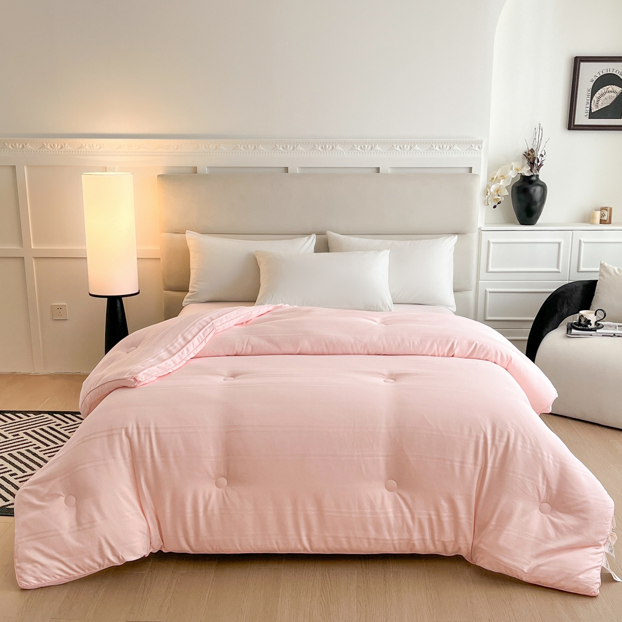 91家纺网 家纺一手货源 找家纺 芭芭棉家纺 2025新款芭芭棉全棉大豆被被子被芯 玉色