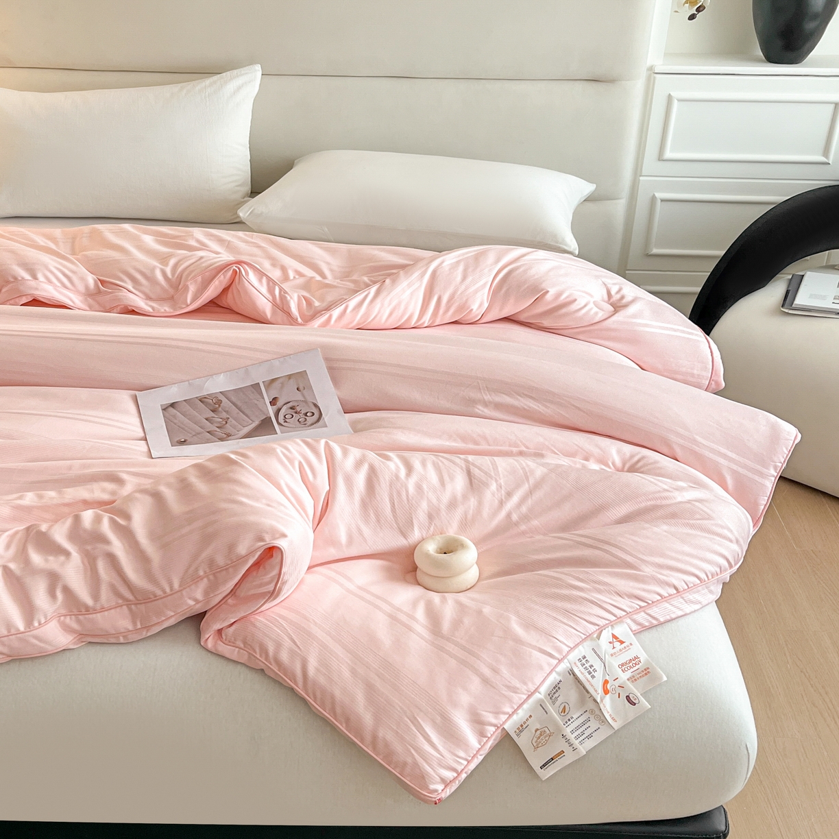 91家纺网 家纺一手货源 找家纺 芭芭棉家纺 2025新款芭芭棉全棉大豆被被子被芯 玉色