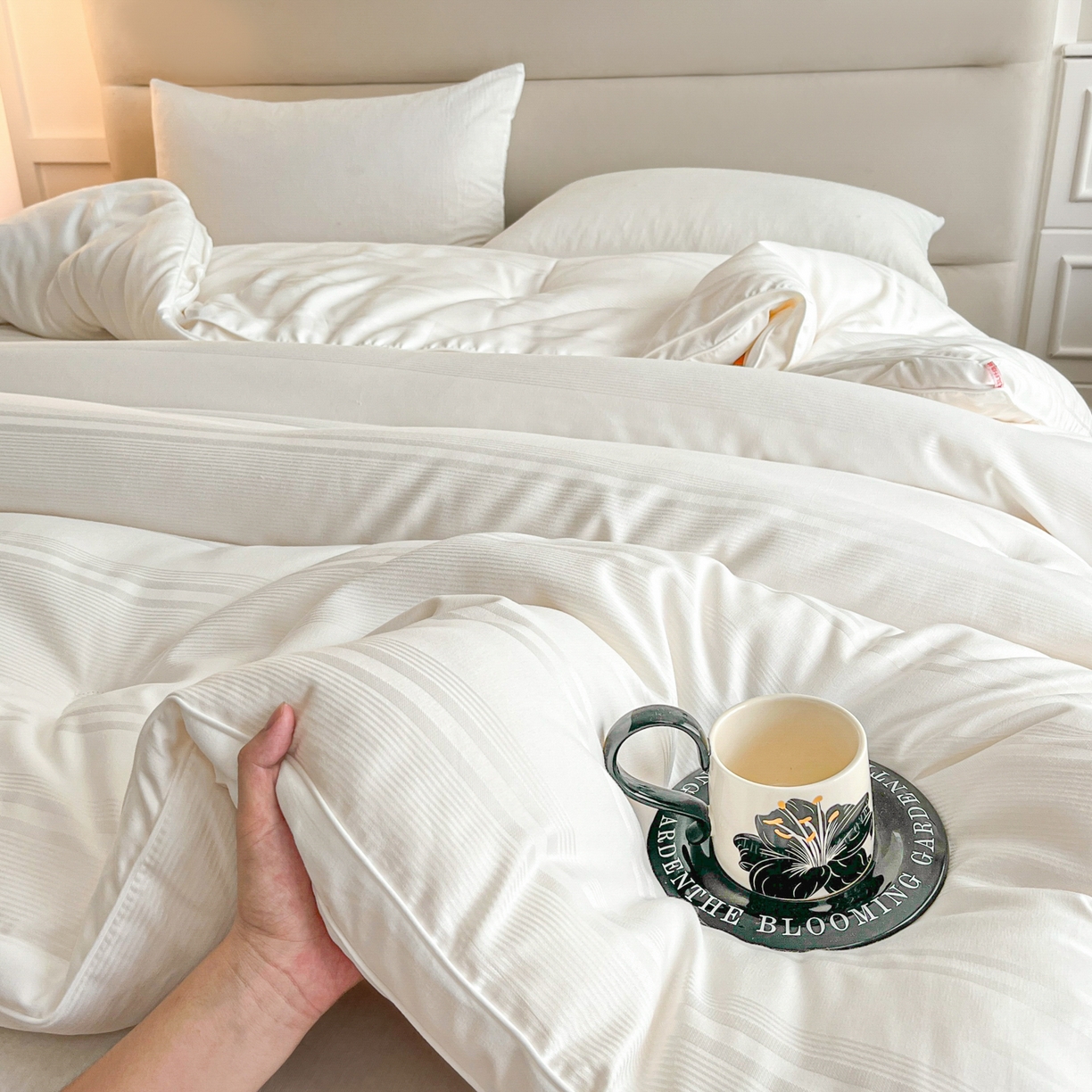 91家纺网 家纺一手货源 找家纺 芭芭棉家纺 2025新款芭芭棉全棉大豆被被子被芯 白色