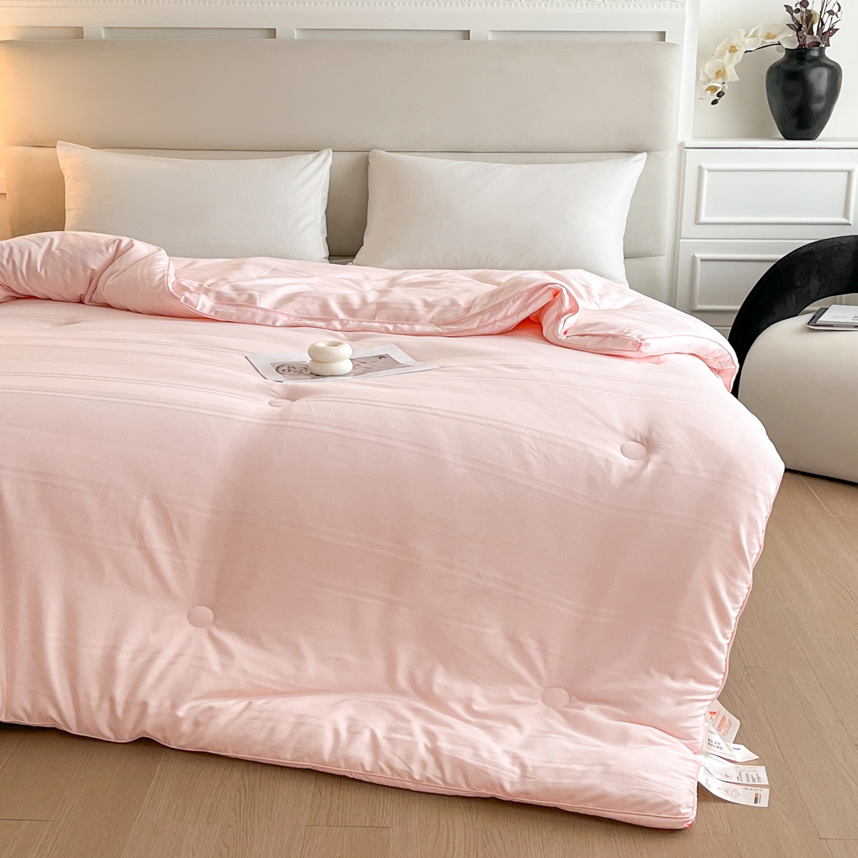 91家纺网 家纺一手货源 找家纺 芭芭棉家纺 2025新款芭芭棉全棉大豆被被子被芯 玉色