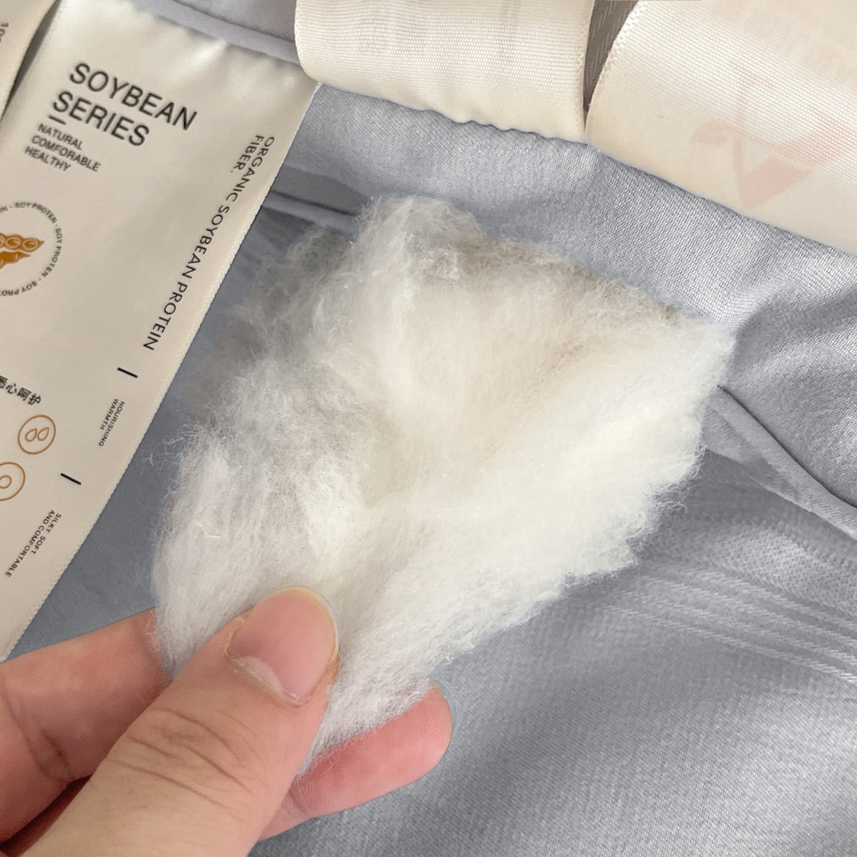 91家纺网 家纺一手货源 找家纺 芭芭棉家纺 2025新款芭芭棉全棉大豆被被子被芯 灰色