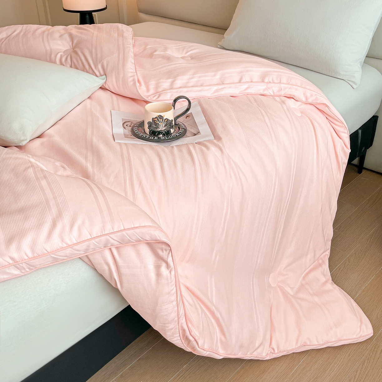 91家纺网 家纺一手货源 找家纺 芭芭棉家纺 2025新款芭芭棉全棉大豆被被子被芯 玉色