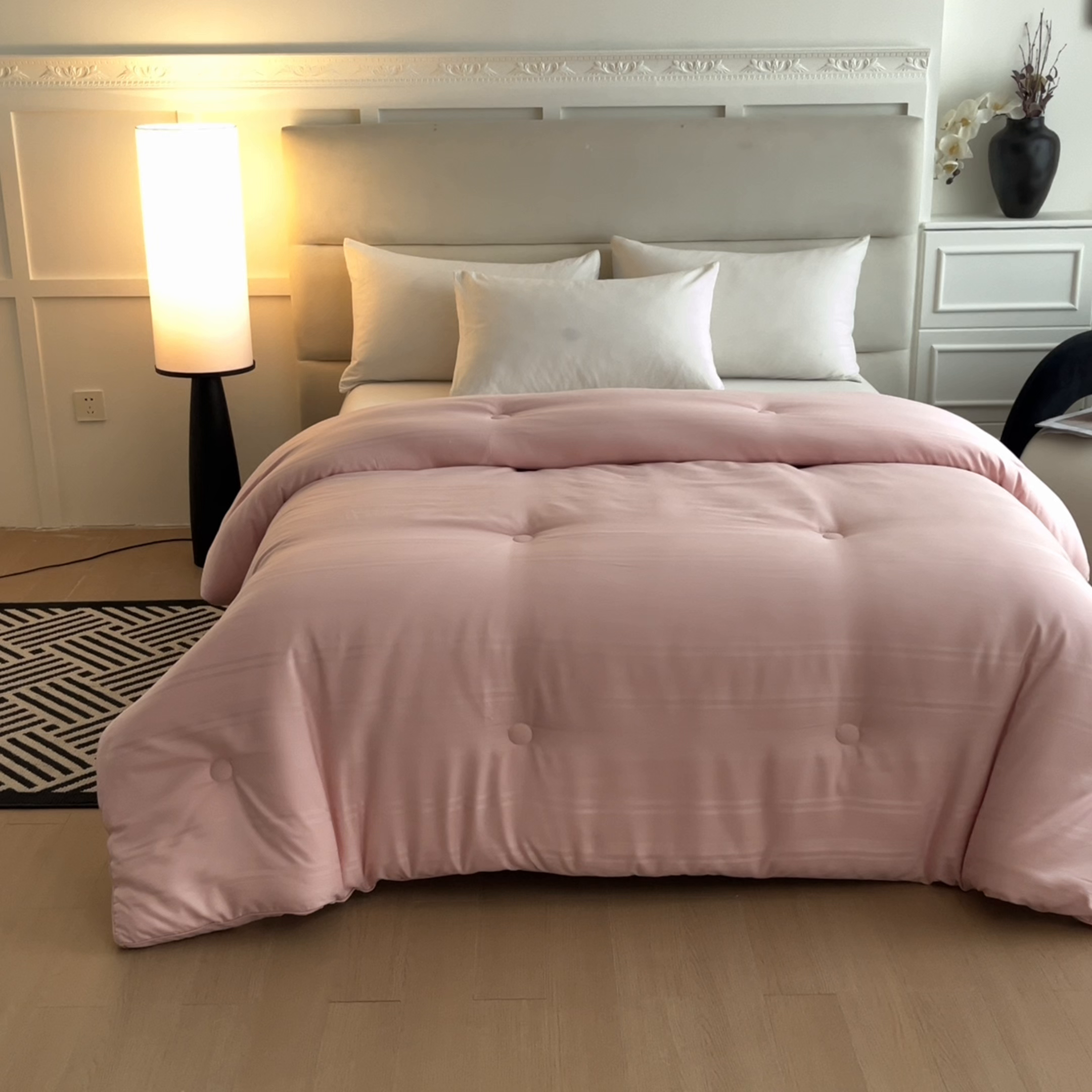 91家纺网 家纺一手货源 找家纺 芭芭棉家纺 2025新款芭芭棉全棉大豆被被子被芯 玉色