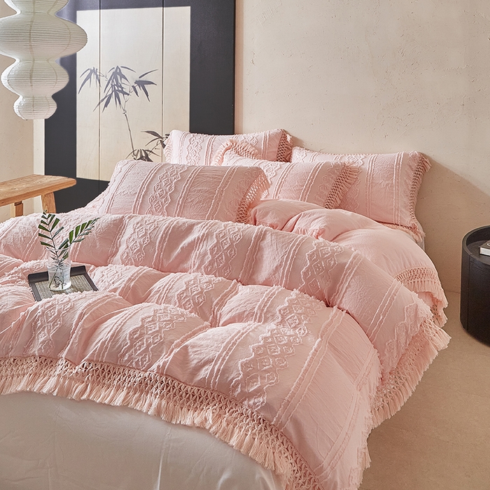 91家纺网 家纺一手货源 找家纺 （总）缘生活 2025新款立体剪花流苏四件套 四季通用-新增花型