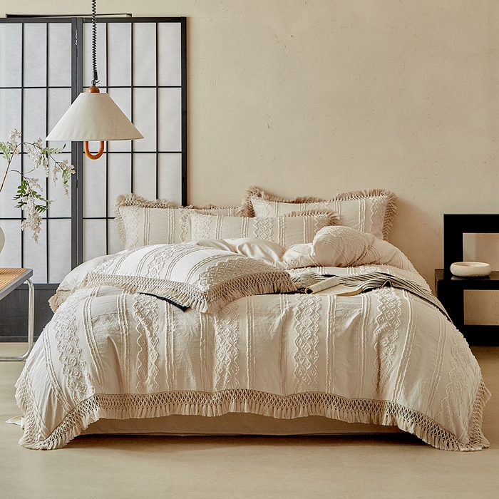 91家纺网 家纺一手货源 找家纺 （总）缘生活 2025新款立体剪花流苏四件套 四季通用-新增花型