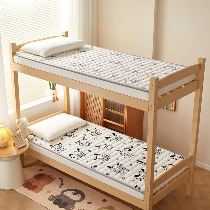 91家纺网 家纺一手货源 找家纺 （总）元昊床垫 2025新款牛奶绒学生宿舍夹棉床垫直角防滑床垫