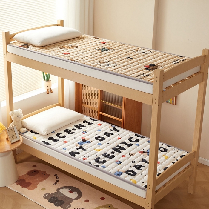 91家纺网 家纺一手货源 找家纺 （总）元昊床垫 2025新款牛奶绒学生宿舍夹棉床垫直角防滑床垫