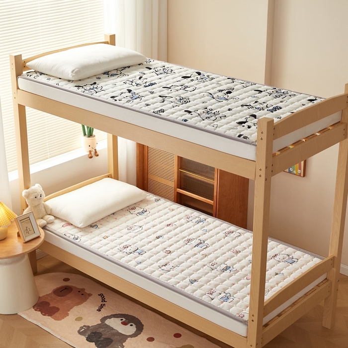 91家纺网 家纺一手货源 找家纺 （总）元昊床垫 2025新款牛奶绒学生宿舍夹棉床垫直角防滑床垫