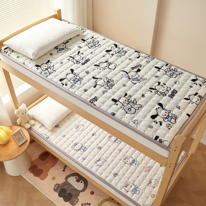 91家纺网 家纺一手货源 找家纺 （总）元昊床垫 2025新款牛奶绒学生宿舍夹棉床垫直角防滑床垫