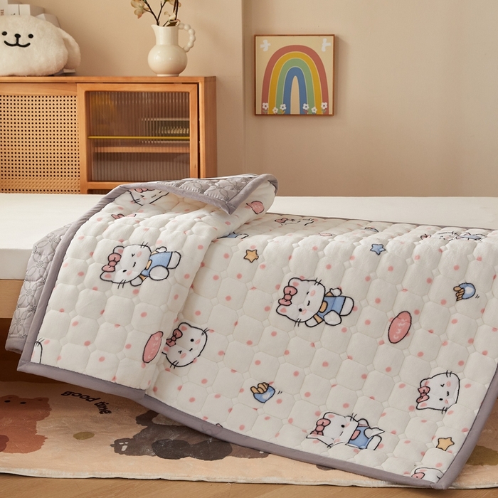 91家纺网 家纺一手货源 找家纺 （总）元昊床垫 2025新款牛奶绒学生宿舍夹棉床垫直角防滑床垫