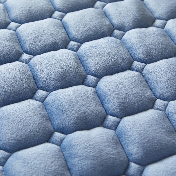 91家纺网 家纺一手货源 找家纺 元昊床垫 2025新款牛奶绒学生宿舍夹棉床垫直角防滑床垫 大自然-蓝