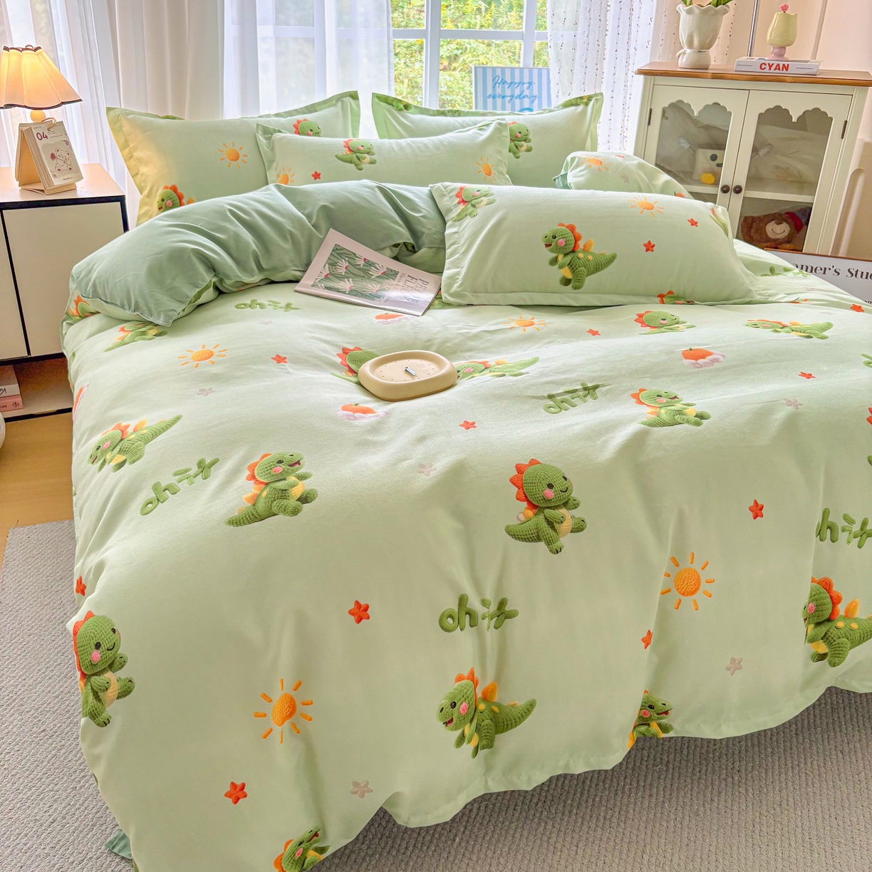 91家纺网 家纺一手货源 找家纺 （总）正莱欣 2025新品加厚生态棉磨毛四件套高克重植物羊绒床单款床笠款四件套大量现货（学生三件套）